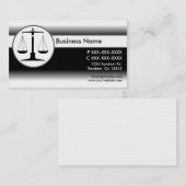 Zwart-witte rechtspleging schalen visitekaartjes (Voorkant / Achterkant)