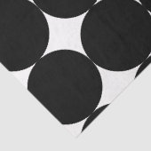 Zwart Witte Retro Geometrisch Cirkelpatroon Tissuepapier (Detail)