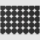 Zwart Witte Retro Geometrisch Cirkelpatroon Tissuepapier (Voorkant)