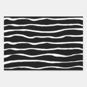 Zwart-witte Retro Mod Patronen Inpakpapier Vel (Voorkant 3)