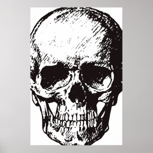 Zwart Witte Retro Vintage Stripstijl Fantasy Kunst Poster