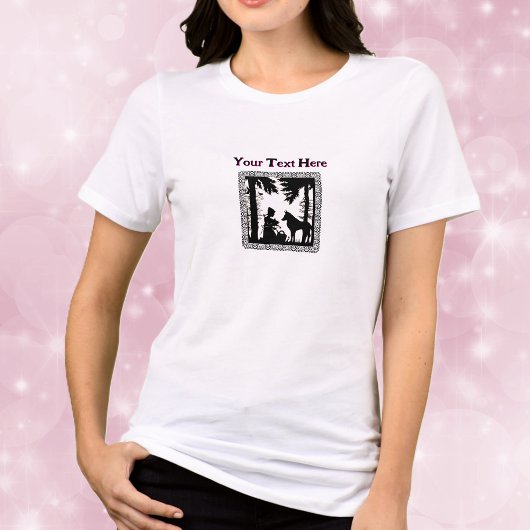 Zwart Witte Ridderkapje Bossen Wolf Fantasie Frame Tri-Blend Shirt