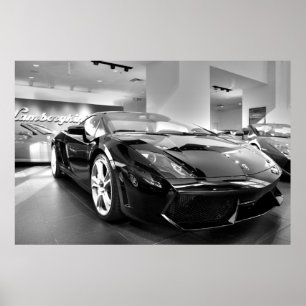 Zwart-witte ride poster