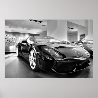 Zwart-witte ride poster