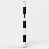 Zwart-witte ringbandstrips Monogram Initiaal M Case-Mate iPhone Case (Achterkant/rechts)