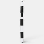 Zwart-witte ringbandstrips Monogram Initiaal M Case-Mate iPhone Case (Achterkant/links)