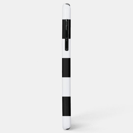 Zwart-witte ringbandstrips Monogram Initiaal M Case-Mate iPhone Case (Achterkant/links)