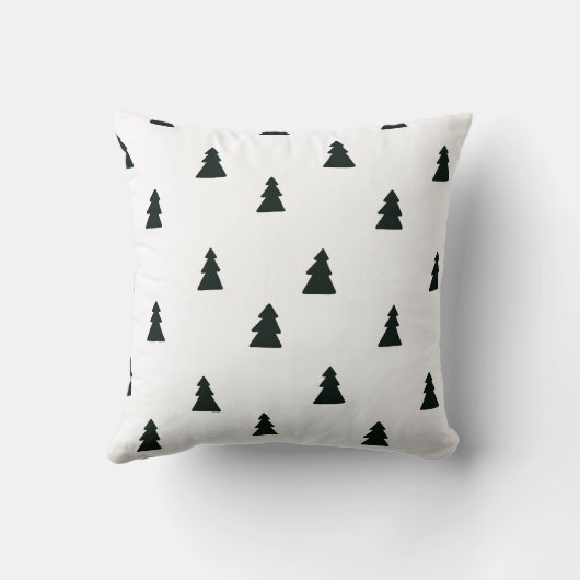 Zwart-witte ringbomen kussen (Achterkant)