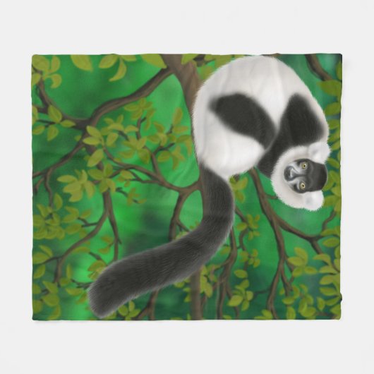 Zwart-witte rode luis fleece deken (Voorkant (Horizontaal))