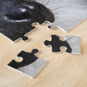 Zwart-witte rode luur, puzzel legpuzzel (Zijkant)