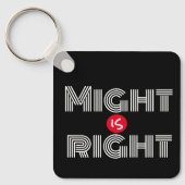 Zwart-witte rode moed quote typografie sleutelhanger (Voorkant)
