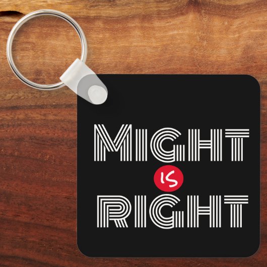 Zwart-witte rode moed quote typografie sleutelhanger (Voorkant)