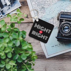 Zwart-witte rode moed quote typografie sleutelhanger