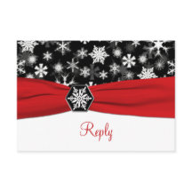 Zwart, Witte, Rode Sneeuwvlokken Huwelijksreactiek