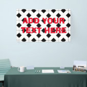 Zwart-witte rode voetganger, aangepaste banner (Beurs)