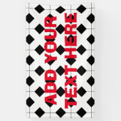 Zwart-witte rode voetganger, aangepaste banner (Verticaal)
