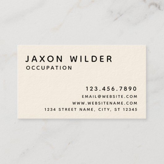 Zwart-witte roke Cloud Rhino Minimale Rustige Rust Visitekaartje (Achterkant)