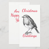 Zwart-witte roodborst (Voorkant / Achterkant)