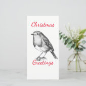 Zwart-witte roodborst (Staand voorkant)