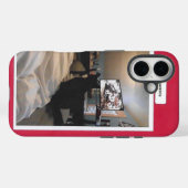 Zwart-witte roodkat Case-Mate iPhone case (Achterkant (horizontaal))
