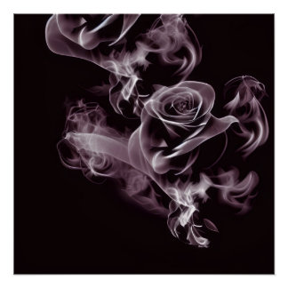 Zwart - witte roos - abstract. perfect poster