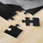 Zwart-witte roos legpuzzel (Zijkant)