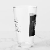 Zwart & Witte Roos Pilsner Glas | Liefdescitaat (Rechts)