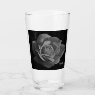 Zwart & Witte Roos Pilsner Glas | Liefdescitaat