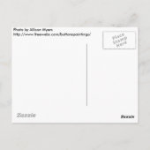 Zwart-witte roze briefkaart (Achterkant)
