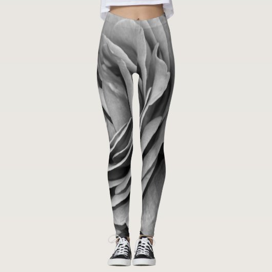 Zwart-witte roze leggings (Voorkant)