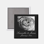 Zwart-witte roze magneet (Voorkant / Achterkant)