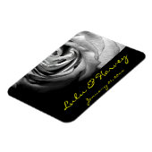 Zwart-witte roze magneet (Linkerzijde)