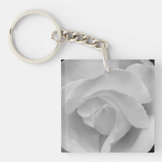 Zwart-witte roze sleutelhanger (Voorkant)