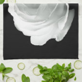 Zwart-witte roze theedoek (Gevouwen)