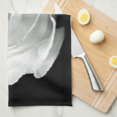 Zwart-witte roze theedoek (Quarter Fold)