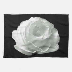 Zwart-witte roze theedoek