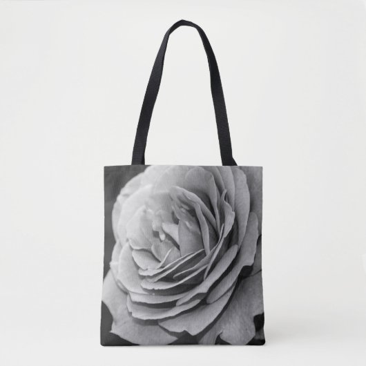 Zwart-witte roze tote bag (Voorkant)