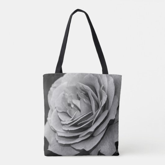 Zwart-witte roze tote bag (Achterkant)