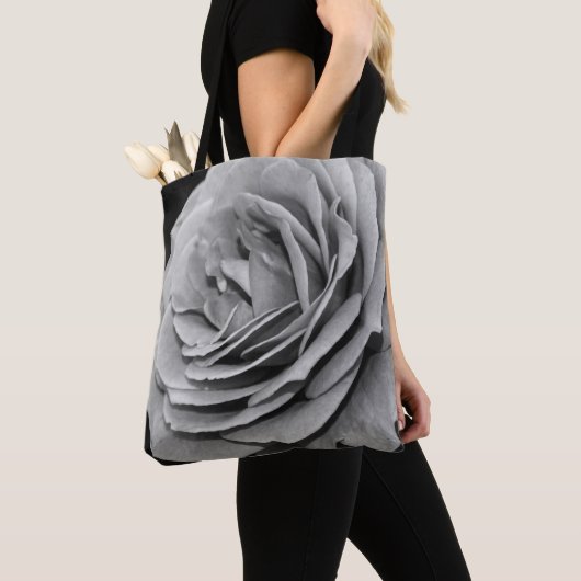 Zwart-witte roze tote bag (Dichtbij)