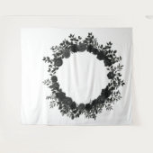 Zwart-Witte Rozen Huwelijksfoto Achtergrond Elegan Wandkleed (Voorkant (horizontaal))