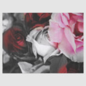 Zwart-witte rozen vervagen tissuepapier (Voorkant)