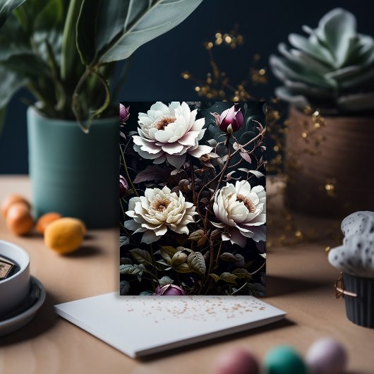 Zwart-witte rozen Waterverf ai art Verjaardag Kaart