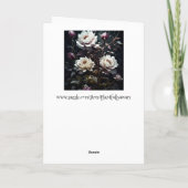 Zwart-witte rozen Waterverf ai art Verjaardag Kaart (Achterkant)