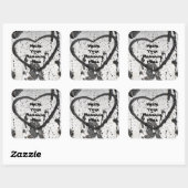 Zwart-witte rubberen boomschors Aangepaste foto Vierkante Sticker (Vel)