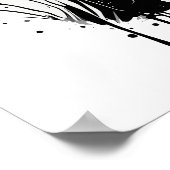 Zwart-Witte Ruimtevaart Kat Poster (Hoek)