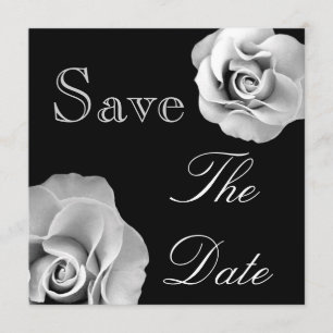 ZWART & WITTE Ruwen Bind sparen de Datum uitnodige Save The Date