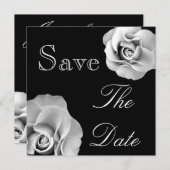 ZWART & WITTE Ruwen Bind sparen de Datum uitnodige Save The Date (Voorkant / Achterkant)