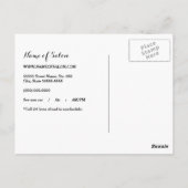 Zwart Witte Salon Herinnering Briefkaart (Achterkant)