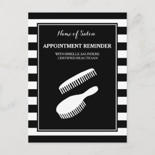 Zwart Witte Salon Herinnering Briefkaart