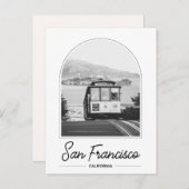 Zwart & Witte San Francisco Trolley Ansichtkaart Briefkaart (Voorkant / Achterkant)